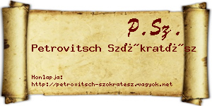 Petrovitsch Szókratész névjegykártya